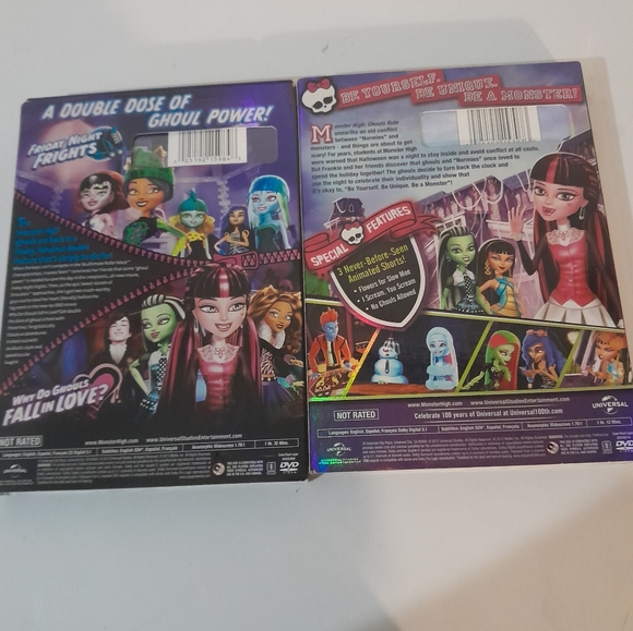 Monster High Lot of D.V.D's Friday Night Frights, Why do Ghouls Fall in Love Etc - Picture 2 of 5